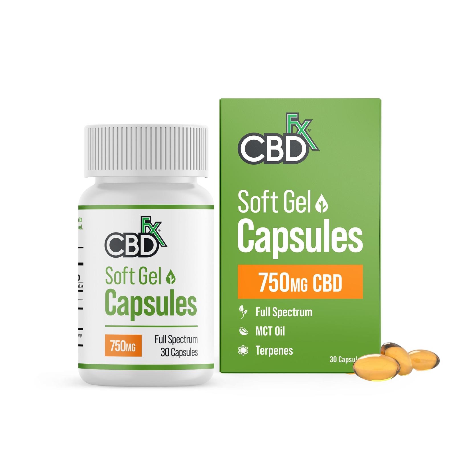 CBDfx: CBD Full Spectrum Soft Gel Capsules (750-1500mg) | Leafly