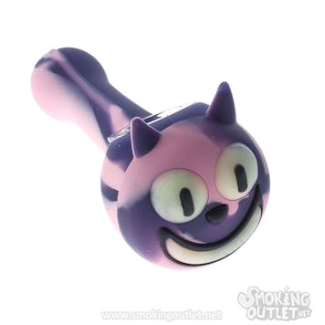 Photo of Glow-in-the-Dark Chesire Cat Silicone Spoon Pipe