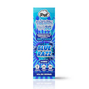 Photo of Fantastix THC-O 2G Disposable Vape: Blue Razz | Puff Xtrax