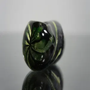 Photo of "Illuminati Egg" Glass Spoon Pipe- Dark Slime