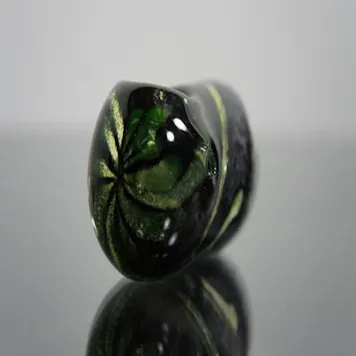 Photo of "Illuminati Egg" Glass Spoon Pipe- Dark Slime