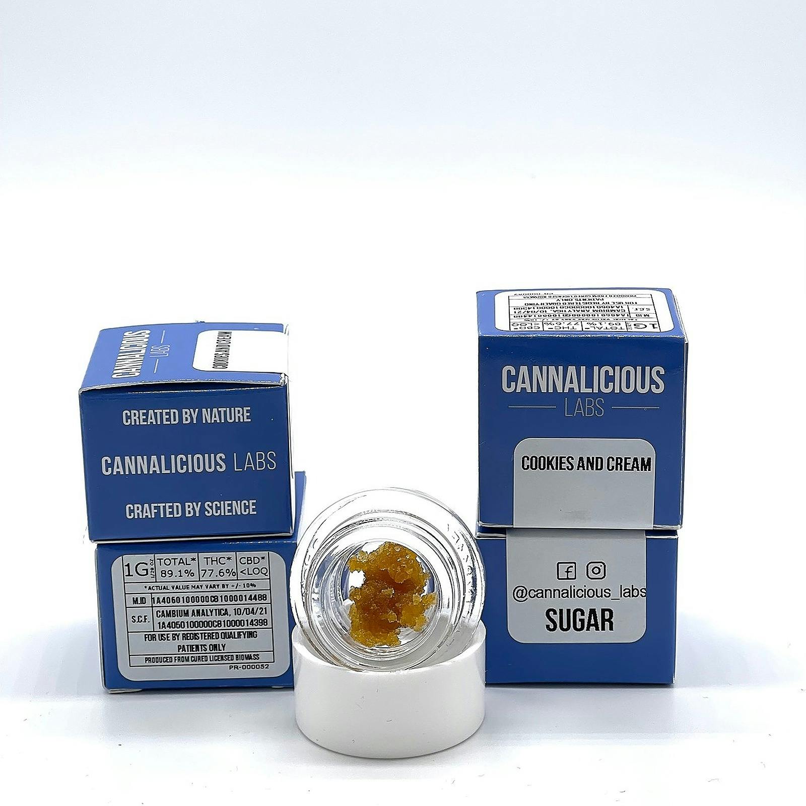Cannalicious Labs Cookies & Cream Sugar 1.0g Leafly