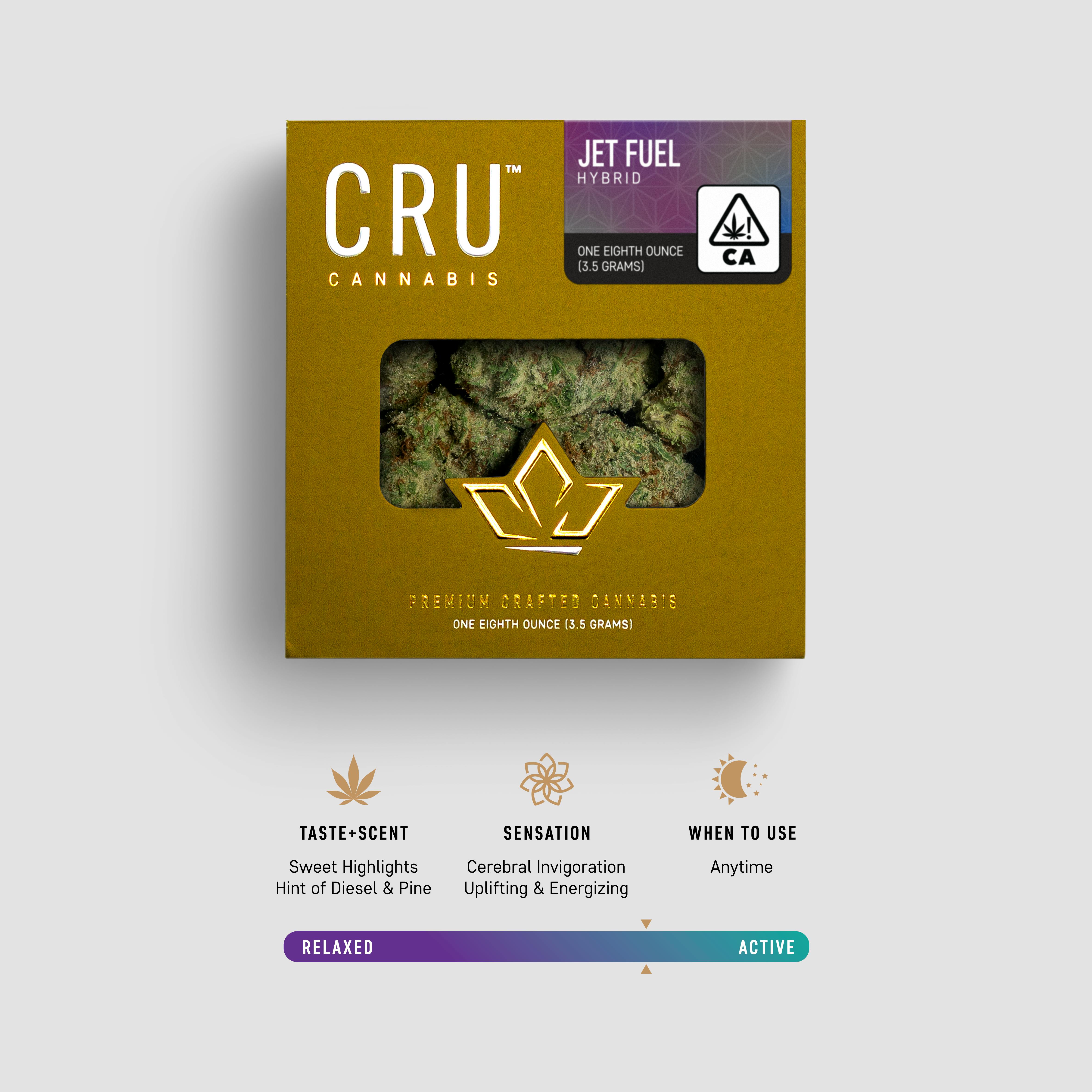 CRU Cannabis Jet Fuel 3.5G Hybrid Flower Leafly