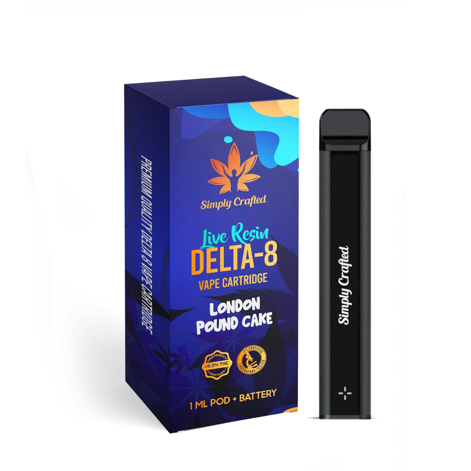 Simply Crafted Free Shipping Save 25 With Code Leafly London Pound Cake Delta 8 Vape Pod 9793