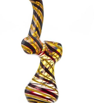 Photo of 8" Swirled Colored Glass Bubbler