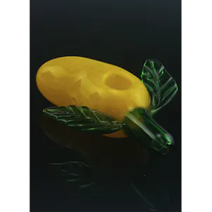 Photo of Hand Carved Yellow Mango Glass Pipe