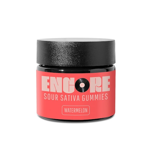 Encore Edibles: Sour Watermelon Sativa Gummy 100mg 10-pack | Leafly