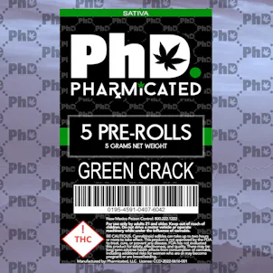Photo of PhD 5 -1g Pre - Roll - Green Crack