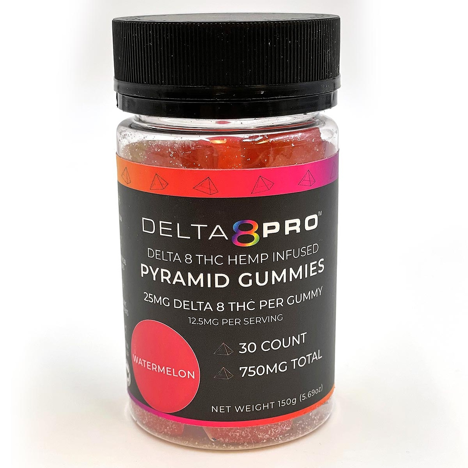 Delta 8 Pro: Delta-8 THC Gummies 25mg - Watermelon 30 Count | Leafly