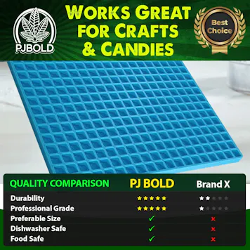 Photo of Square Silicone Mold, Massachusetts Maine, 3.5mL, 266 Cavity, Half Sheet, Blue