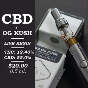 Photo of CBD OG Kush Live Resin Cartridge