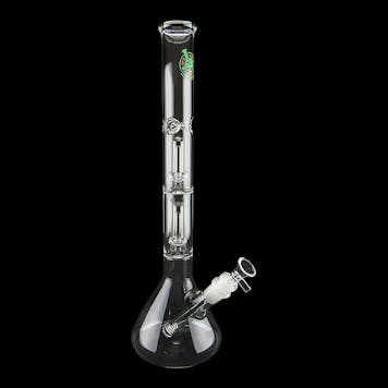 Photo of 16" Double Showerhead Perc Beaker Water Pipe - Made in California