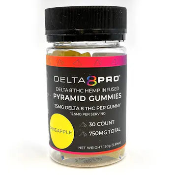 Photo of Delta-8 THC Gummies 25mg - Pineapple 30 Count