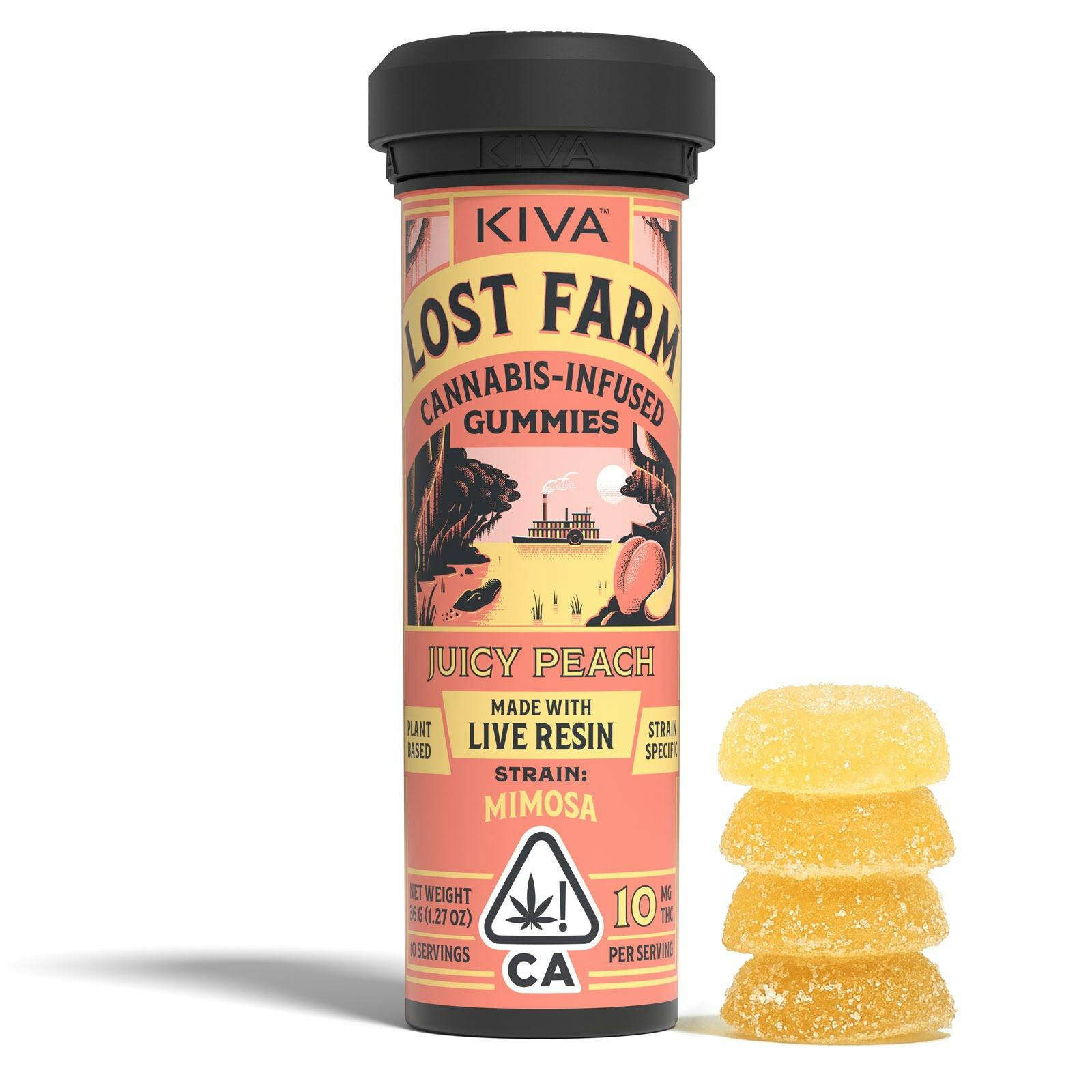 Lost Farm 10mg Lost Farm 'Mimosa x Juicy Peach' Live Resin Gummies