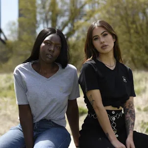 Photo of HOLY SMOKE EMBROIDERED, UNISEX V NECK TEE