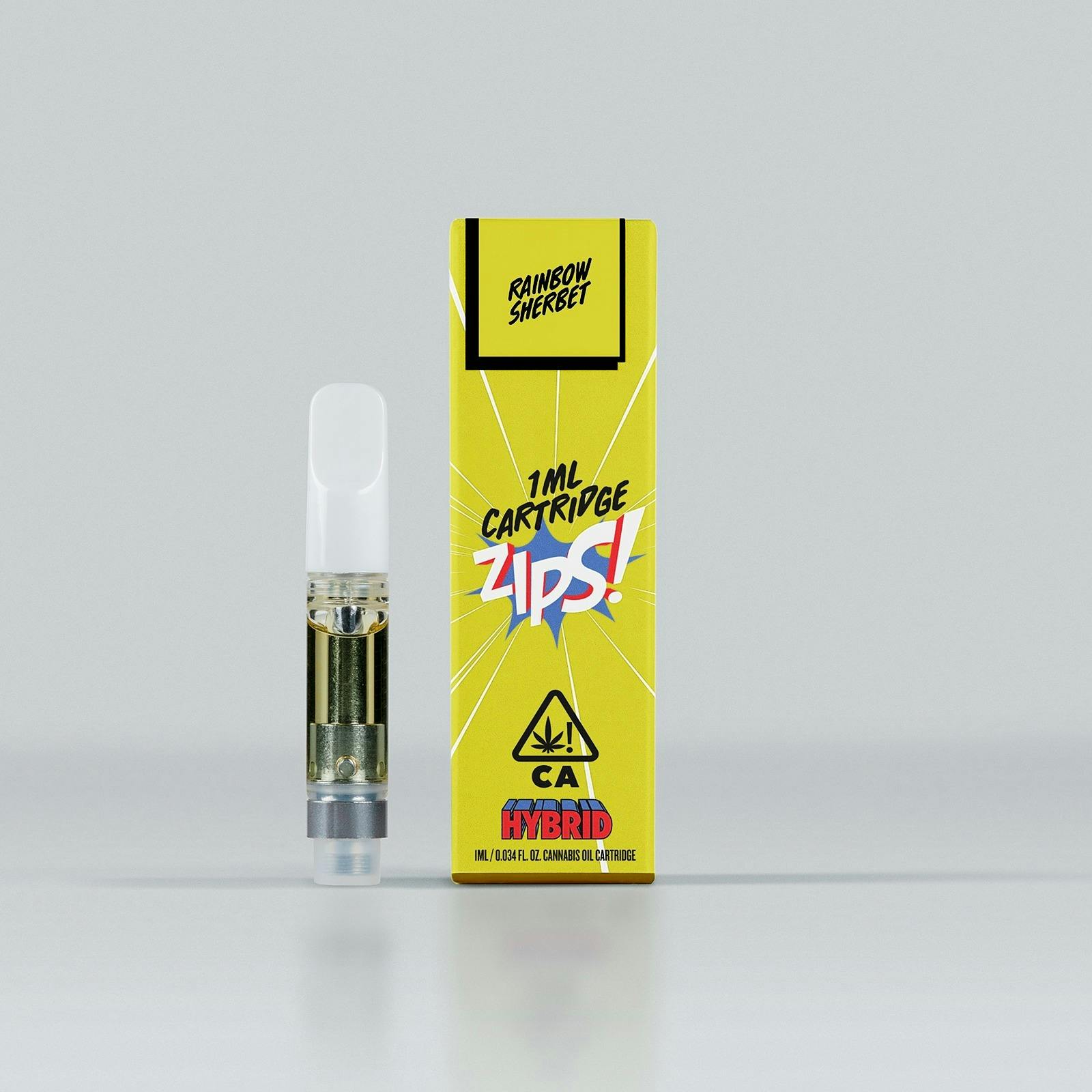 Zips! Rainbow Sherbet 1ml Hybrid Cartridge Leafly