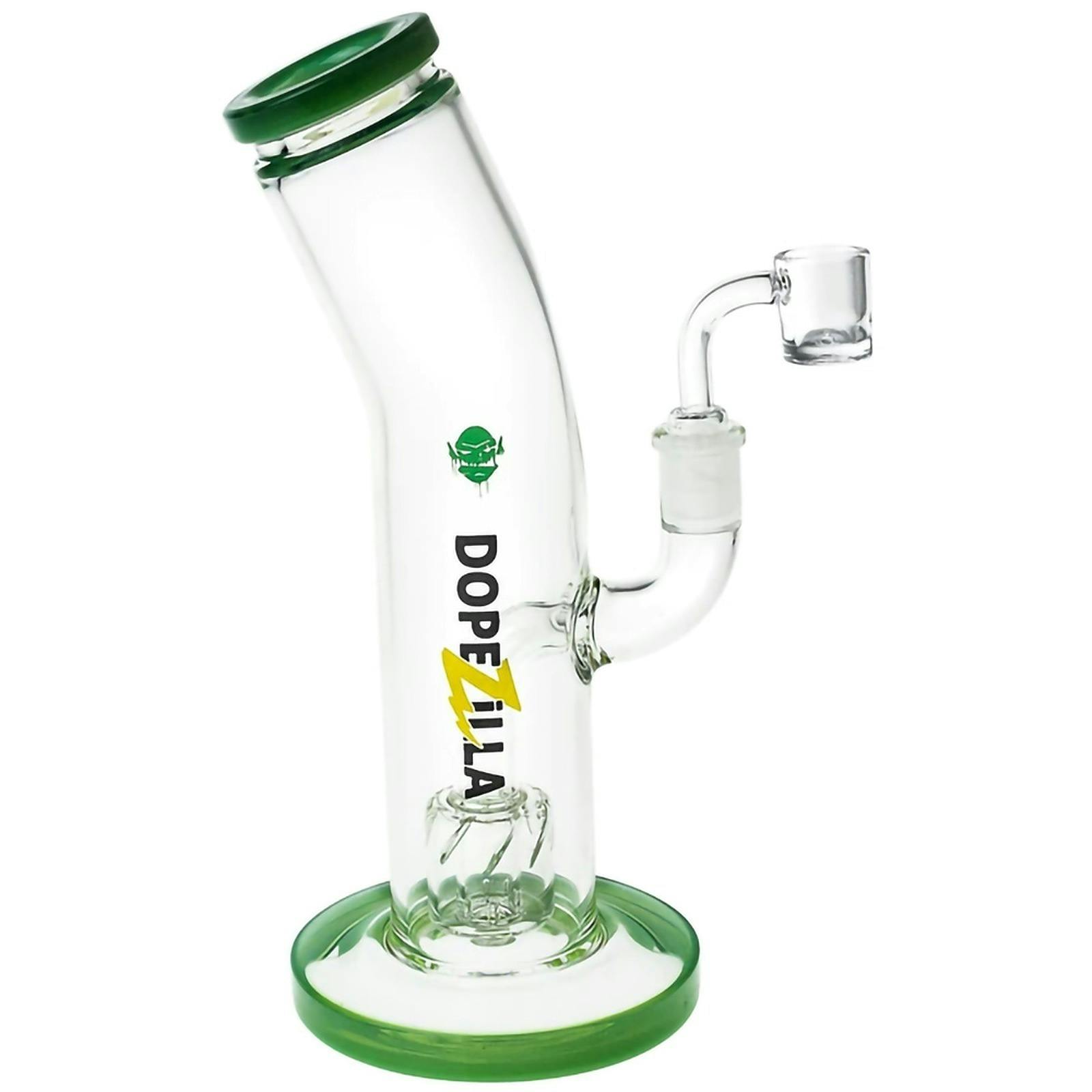 Waterbeds 'n' Stuff Dopezilla 10" Ogre Dab Rig Milky Jade Leafly