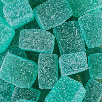 Photo of June’s Sour Blue Raspberry Fruit Jellies : 100mg THC 10 Pack