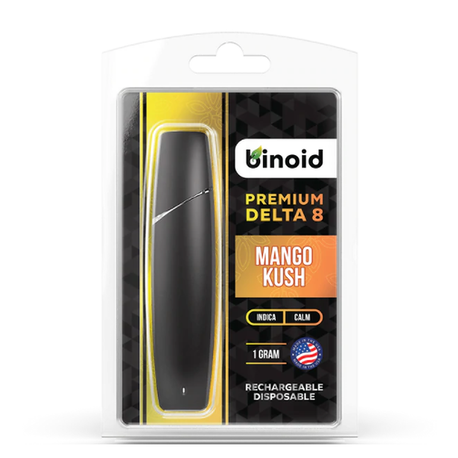 Binoid: Delta 8 THC Rechargeable Disposable Vape - Mango Kush | Leafly