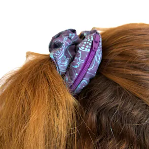 Photo of Blue Fiesta “Trippy Shrooms” Stash Pocket Scrunchie