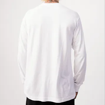Photo of Afends Mens Essential - THC Essential - Hemp Retro Long Sleeve T-Shirt - White