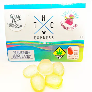 Photo of Strawberry Cream SugarFree Hard Candies 60mg 6-Pack