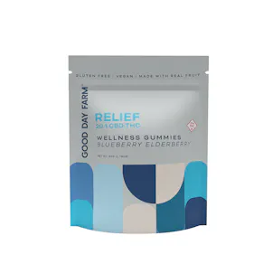 Photo of Good Day Farm: RELIEF 20:1 Blueberry Elderberry | Wellness Gummies | 10pk | 500mg CBD, 25mg THC