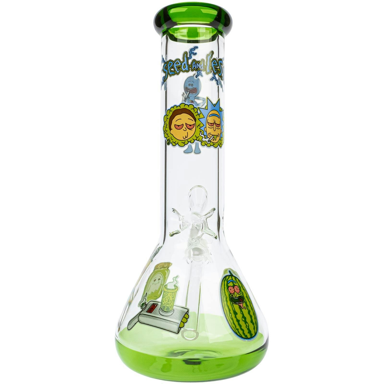 Waterbeds 'n' Stuff Rick and Morty 8" Beaker Bong Leafly