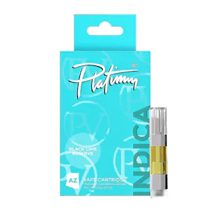 Photo of Platinum Vape Black Lime Reserve (Indica) 510 Thread Cartridge 0.5g
