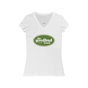 Photo of Women’s V-neck The Goodbud Brand Original Logo T-shirt
