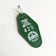 Product image for Gift Keychain Funny High Life Motel Weed 420