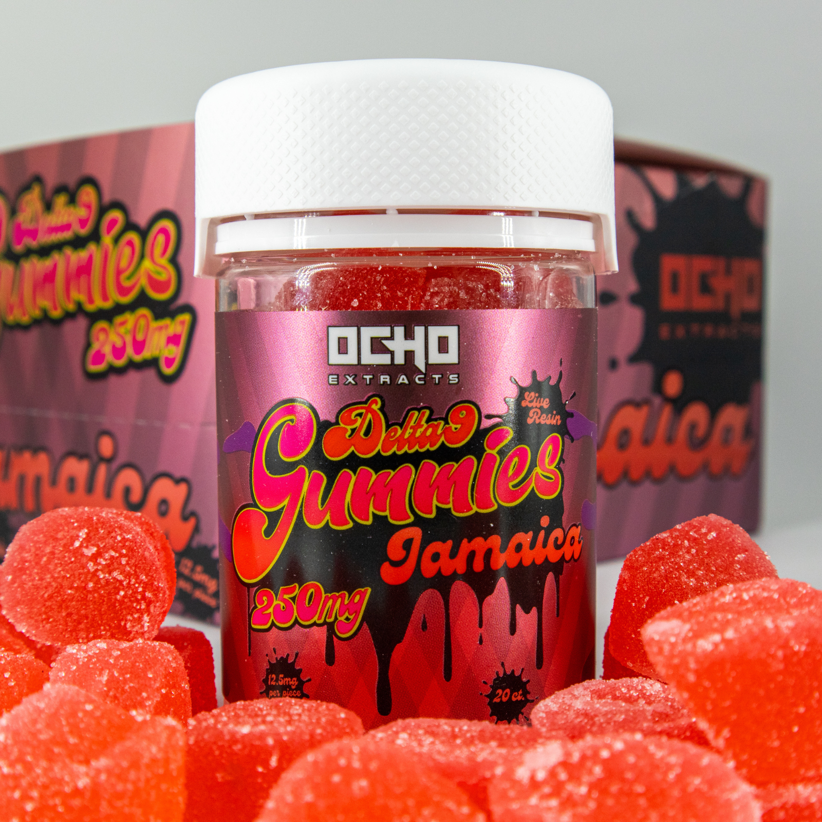 Ocho Extracts: Delta-9 Live Resin Jamaica Gummies - 250mg | Leafly