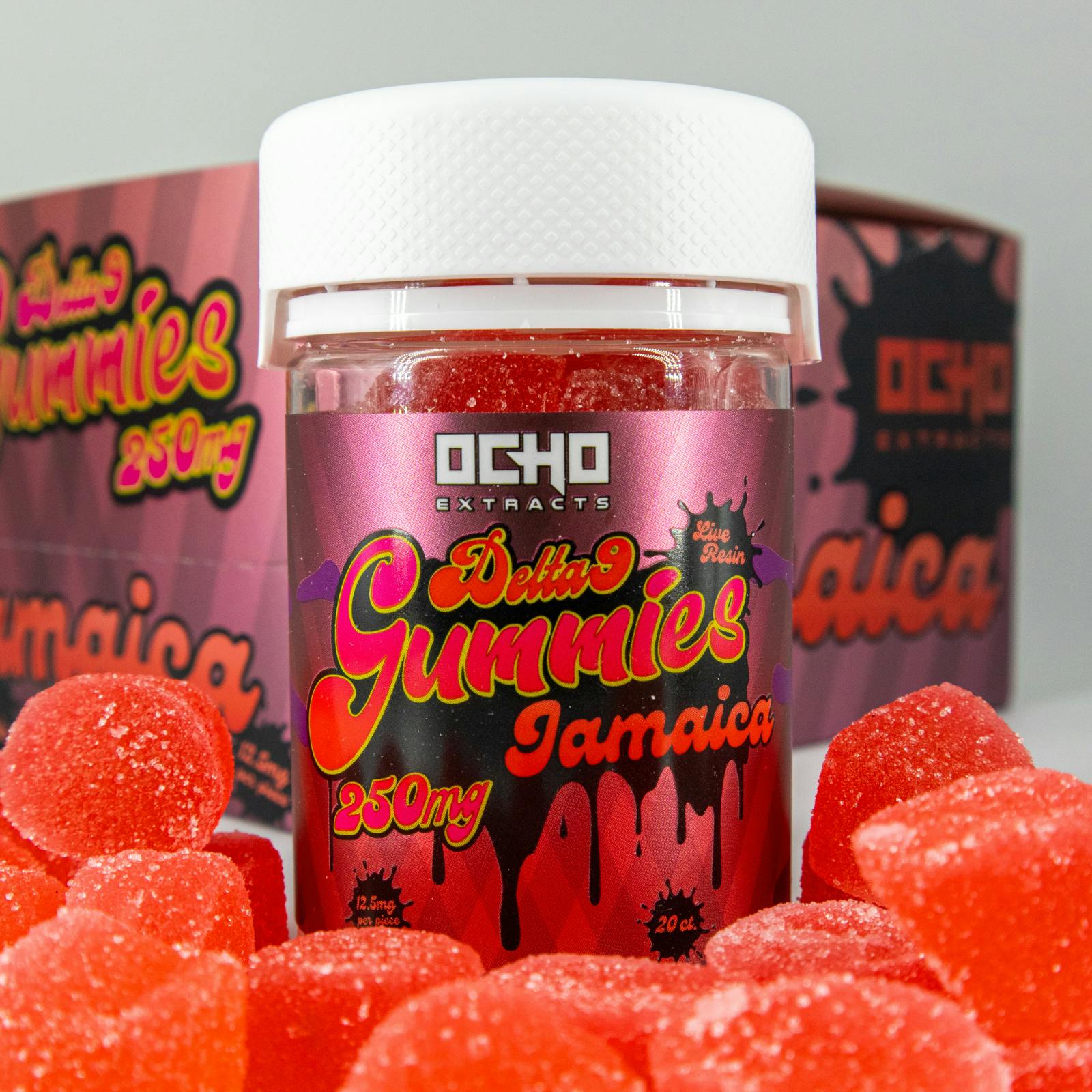 Ocho Extracts Delta9 Live Resin Jamaica Gummies 250mg Leafly