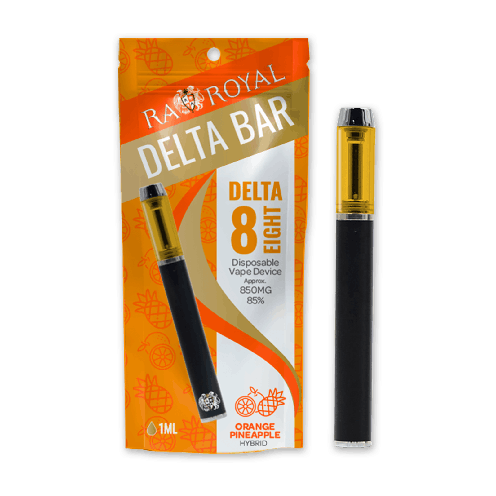 RA Royal R.A. Royal Delta8 Vape Pen Orange Pineapple (Hybrid) Leafly