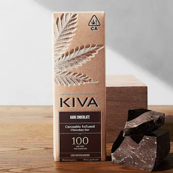 Photo of 5mg Kiva 'Dark' Dark Chocolate Bar 100mg THC total