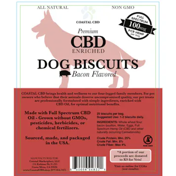 Photo of Dog Biscuits, CBD-Enriched - Bacon