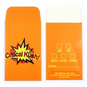 Photo of 25 CRITICAL KUSH Strain Concentrate Envelopes by Shatter Labels #272