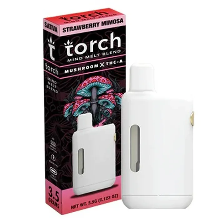 Aventus 8: MIND MELT MUSHROOM STRAWBERRY MIMOSA SATIVA TORCH THCA DISPOSABLE  VAPE PEN 3.5G | Leafly