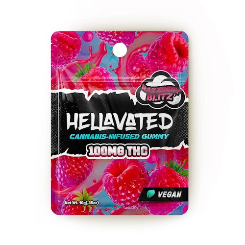 Hellavated: Razzberry Blitz (1pc) Gummiez 100mg | Leafly