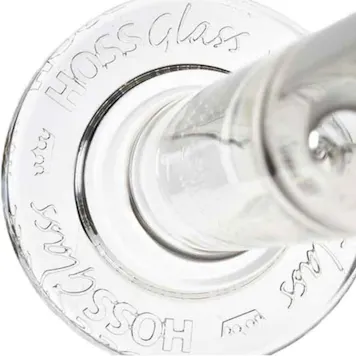 Photo of Hoss Glass 14 Inch Slim Straight Tube Bong with Thick Embossed Base
