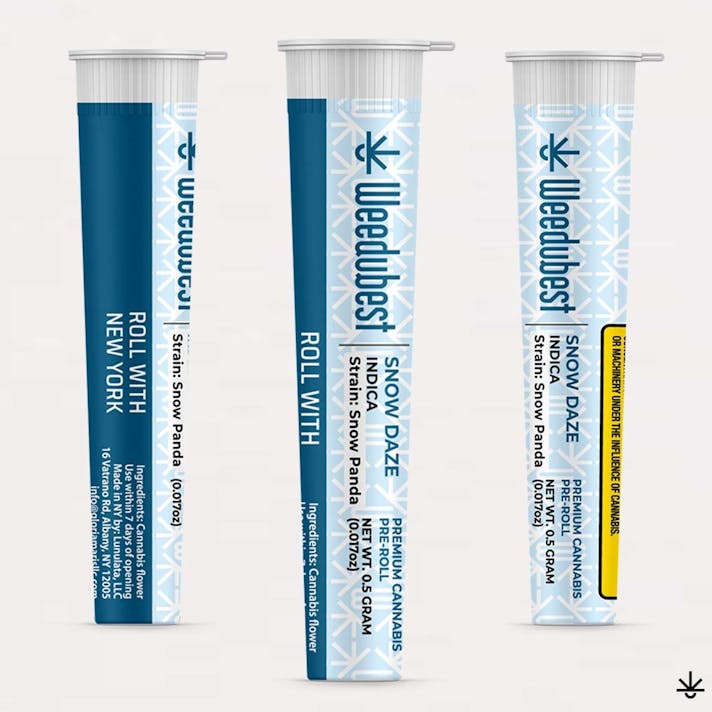 Weedubest: #SNOWDAZE | Pre-Rolls | Indica | Snow Panda | .5g