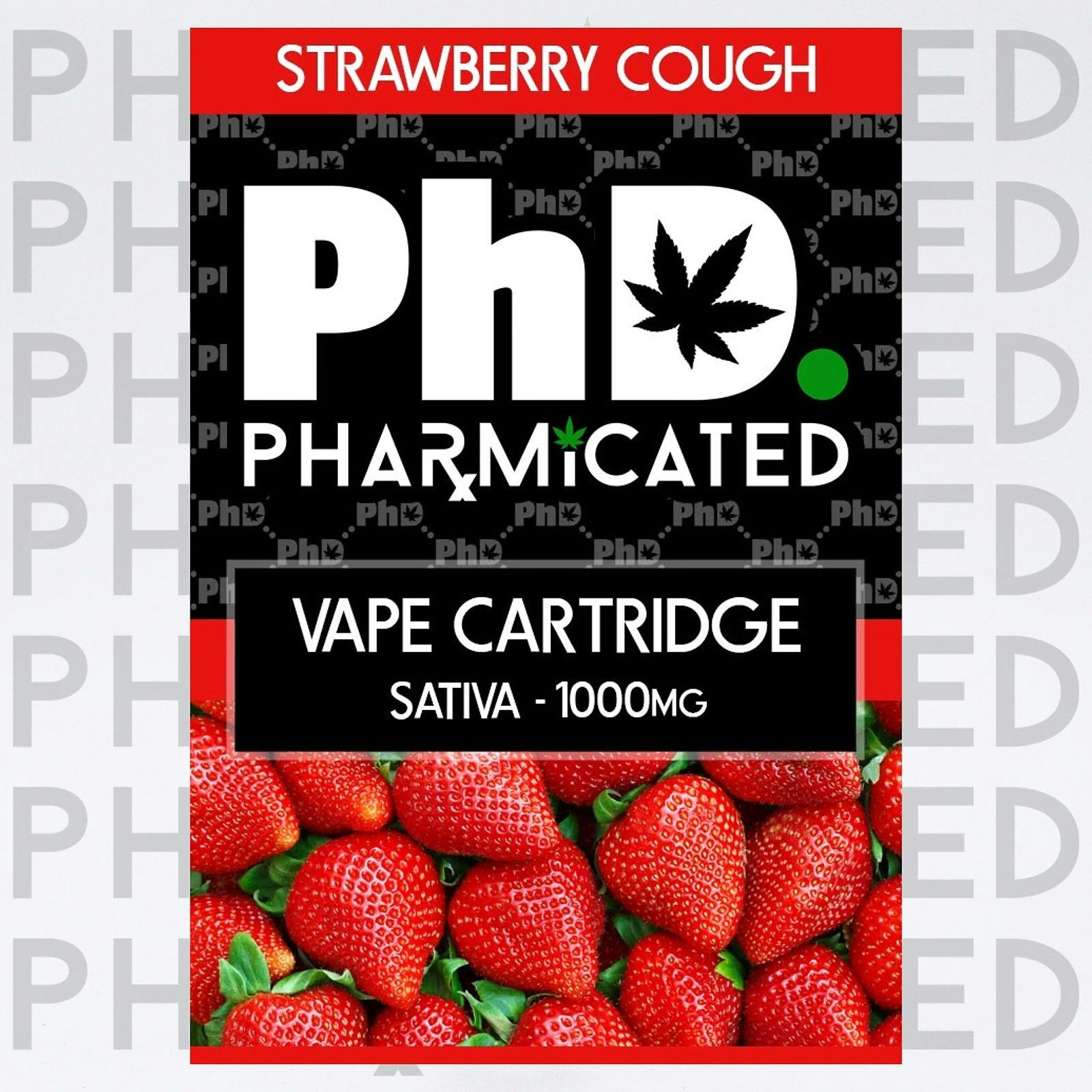 Pharmicated PhD Vape Cart Strawberry Cough Leafly