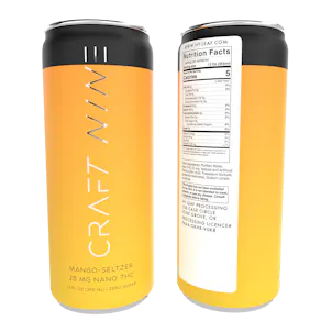 Photo of Craft Nine Mango Seltzer (25mg Nano THC Per Can)