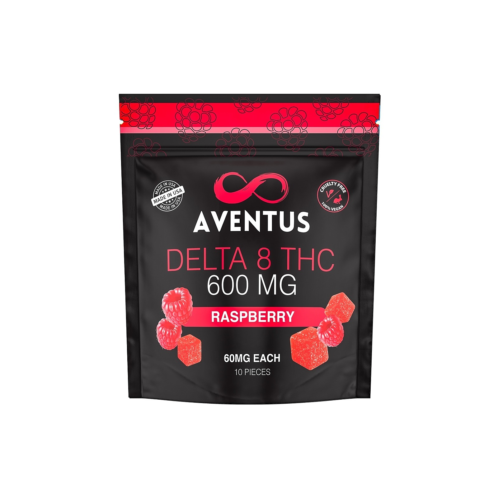 Zaleaf: DELTA 8 THC INFUSED GUMMIES RASPBERRY | Leafly