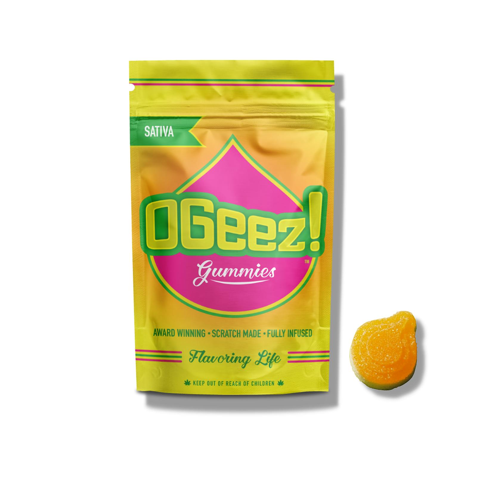 OGeez! Brands Orange Creamsicle Sativa OGeez! Gummies 100mg 10Pack
