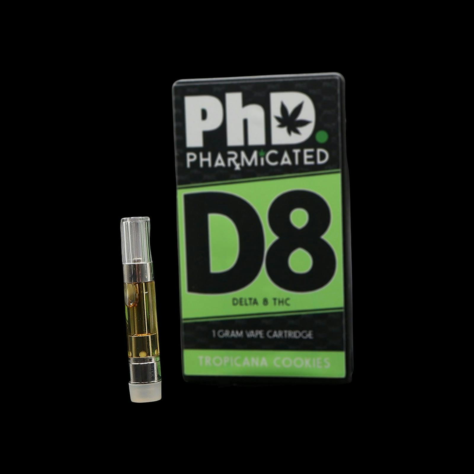 Pharmicated PhD Tropicana Cookies Delta 8 Vape Cart Leafly