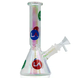 Photo of LA Pipes 9” Champagne Disco Beaker Bong