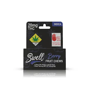 Photo of Indica Berry Fruit Chews 20mg 2-pack