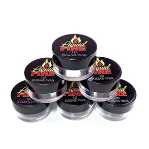 Photo of 25 Liquid Fire Shatter Labels Oil Sugar Wax Crafts 1G 5ML Acrylic Jars AJ-001