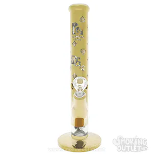 Photo of 15" Fully Plated Louie Straight Tube by Diamond Glass
